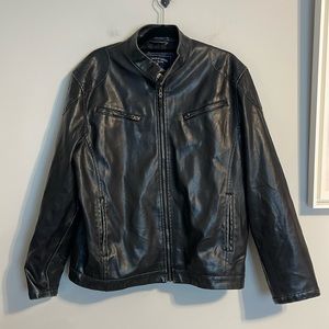 U.S. polo Association faux leather Moto jacket size large